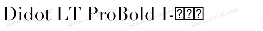 Didot LT ProBold I字体转换